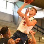 Pine Grove boys competing in summer league basketball action