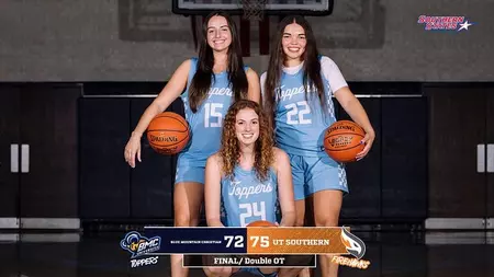 Blue Mountain falls to Tennessee Southern in double overtime in SSAC tournament Toppers take third seeded UT-Southern into double overtime, falling in the late seconds of the game