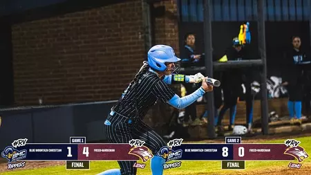 Blue Mountain splits doubleheader with Freed-Hardeman in NAIA softball RV Toppers split midweek doubleheader with RV Freed-Hardeman