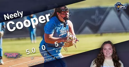 Blue Mountain Christian’s Cooper Named SSAC Softball Pitcher of the Week after No-Hitter Cooper named SSAC Softball Pitcher of the Week after no-hitter performance
