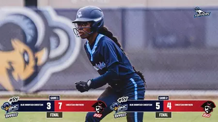 Blue Mountain splits doubleheader with Christian Brothers, wins game two in extras Toppers split midweek doubleheader with NCAA DII Christian Brothers, battle back to take game two
