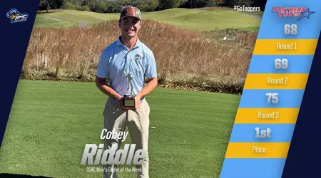 Riddle earns SSAC Men’s Golfer of the Week after leading No. 3 BMCU to team title